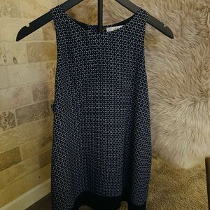 Max Studio Navy and White Camisole
